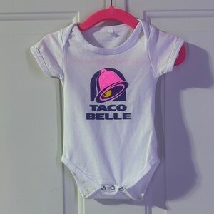 Taco Belle White Baby Onesie 3-6 months